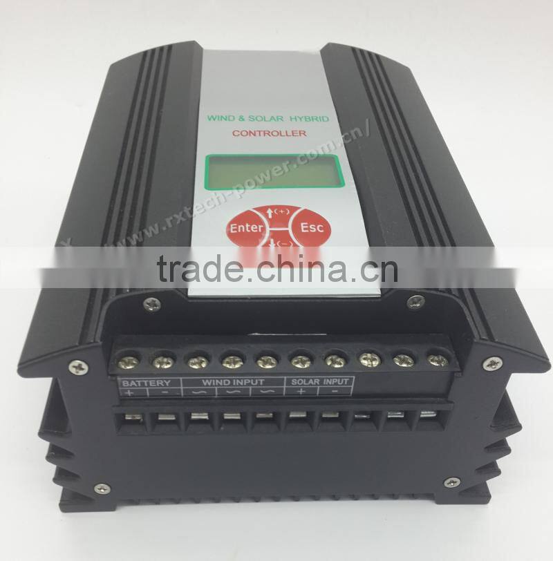 600W PWM wind solar hybrid controller with LCD display, max 900w charge controller, for max 300w solar panel and 900w windmill