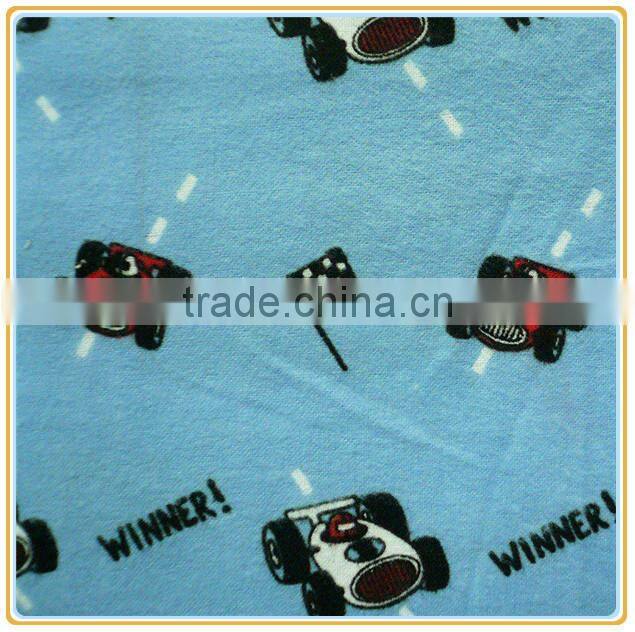 Beautiful Cartoon Design Printed Cotton Flannel Fabric