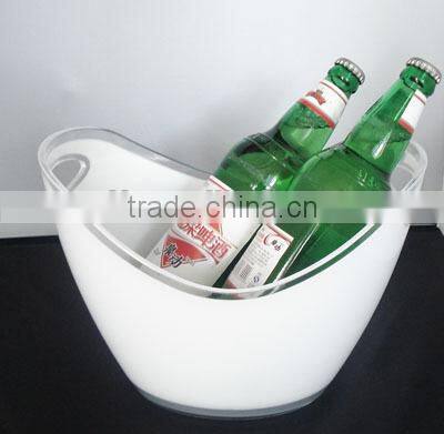 Double layer plastic acrylic ice bucket for promotion