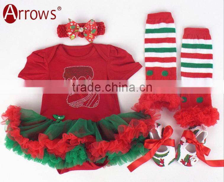 Western Girls Outfits 2016 New Years Children Clothing Set Kids Christmas Clothes for Cute Baby Girl