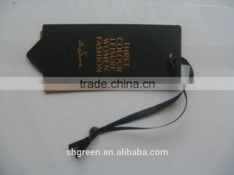 printing gold color logo garment hangtag