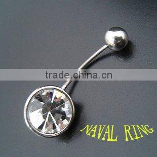 fashion crystal body piercing ring navel slave rings jewelry wholesale