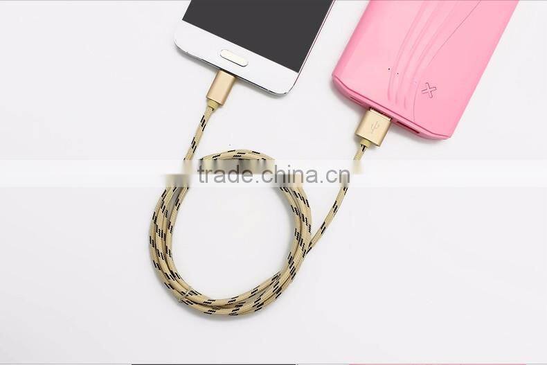 USB 3.0 smartphone data cable Metal Nylon Woven USB Cable type c usb cable