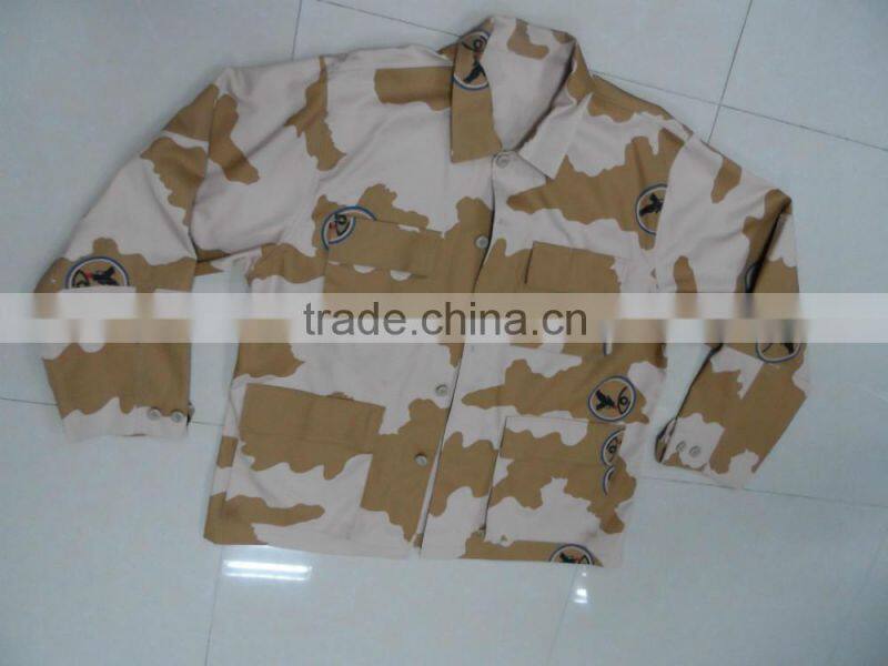 OEM cotton polyester twill desert camouflage USA army battle dress uniform clothing sets