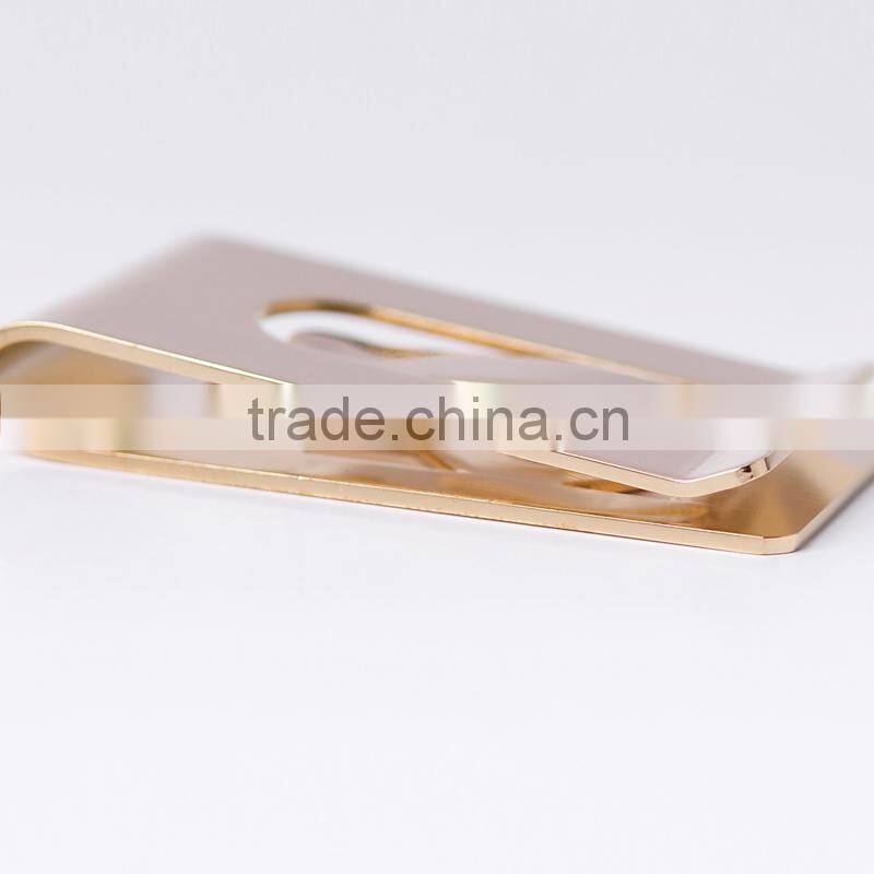 Custom brass metal gold money clip