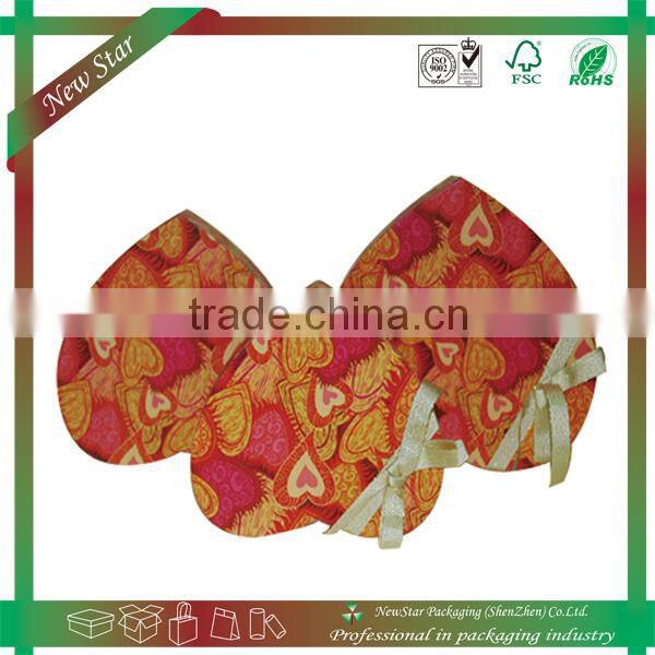 heart shape chocolate packaging box with clear PET/PVC window