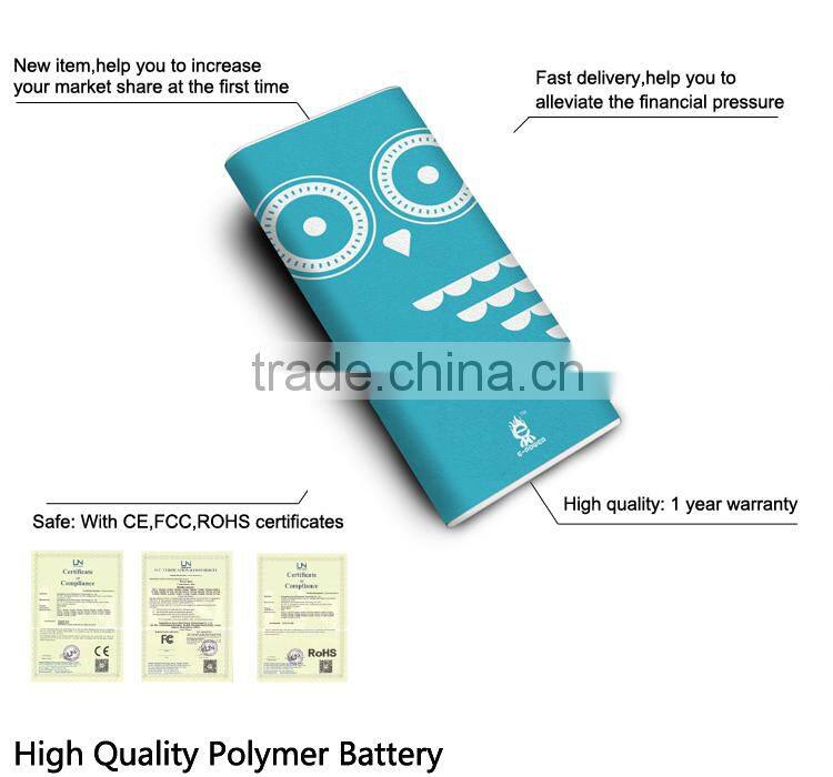 Hot new products for 2015 2A rechargeable battery 5v usb power bank