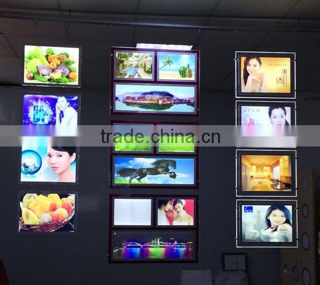 New Christmas Cable hanging system display led edge lit sign base digital photo frame