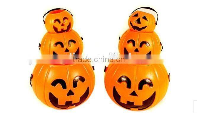 Hot sale Halloween mask Halloween pumpkin bucket lighted Halloween bucket