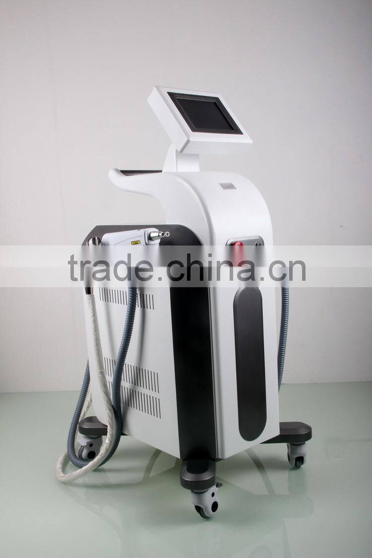 3in1 elight ipl rf nd yag laser multifunction machine/diode pump ipl rf nd yag laser machine/q switched nd yag laser