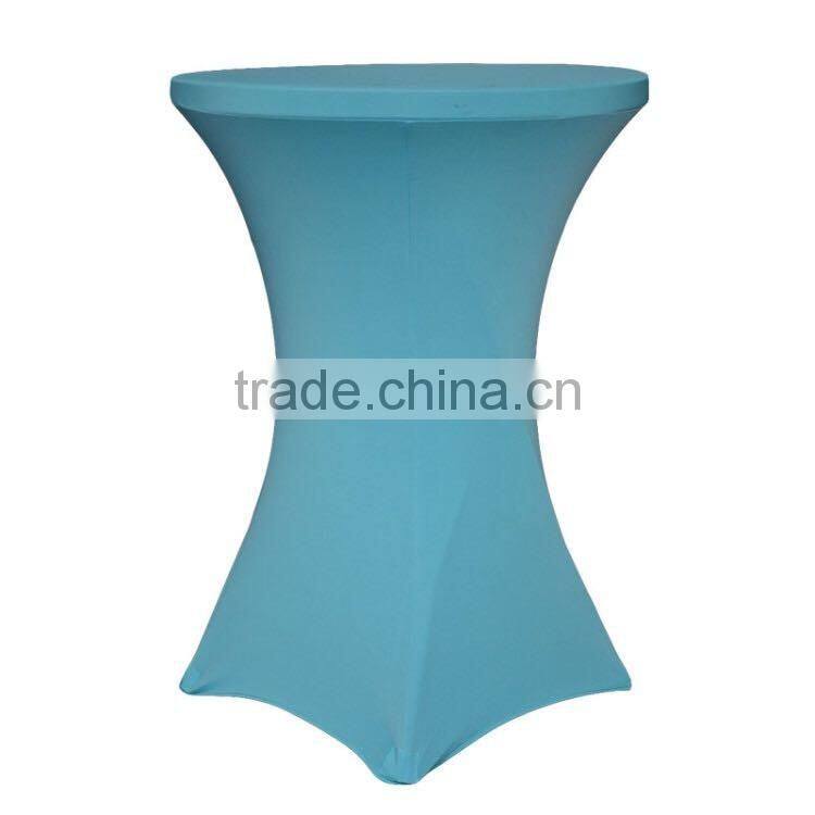 LZB016 fashionable solid color blue cocktail table cover for sale