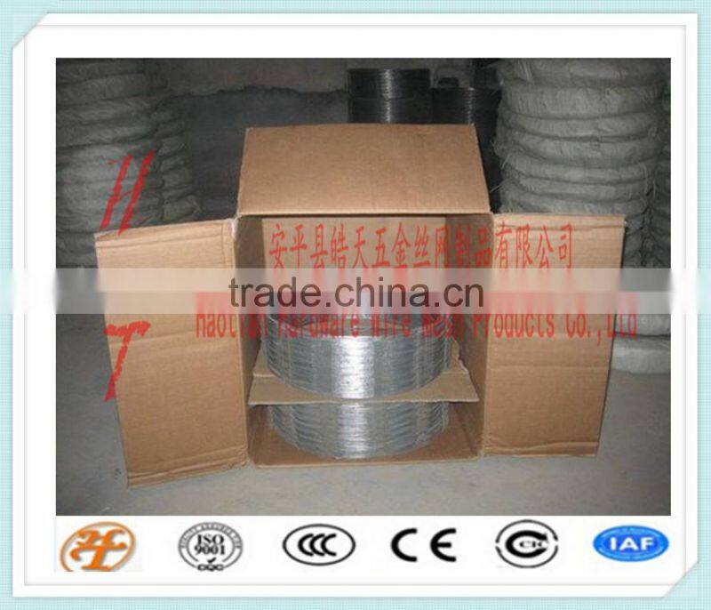 cross type or single coil high security hot dipped/ PVC coated stainless steel/iron concertina razor barbed wire/tape(BTO/CBT)