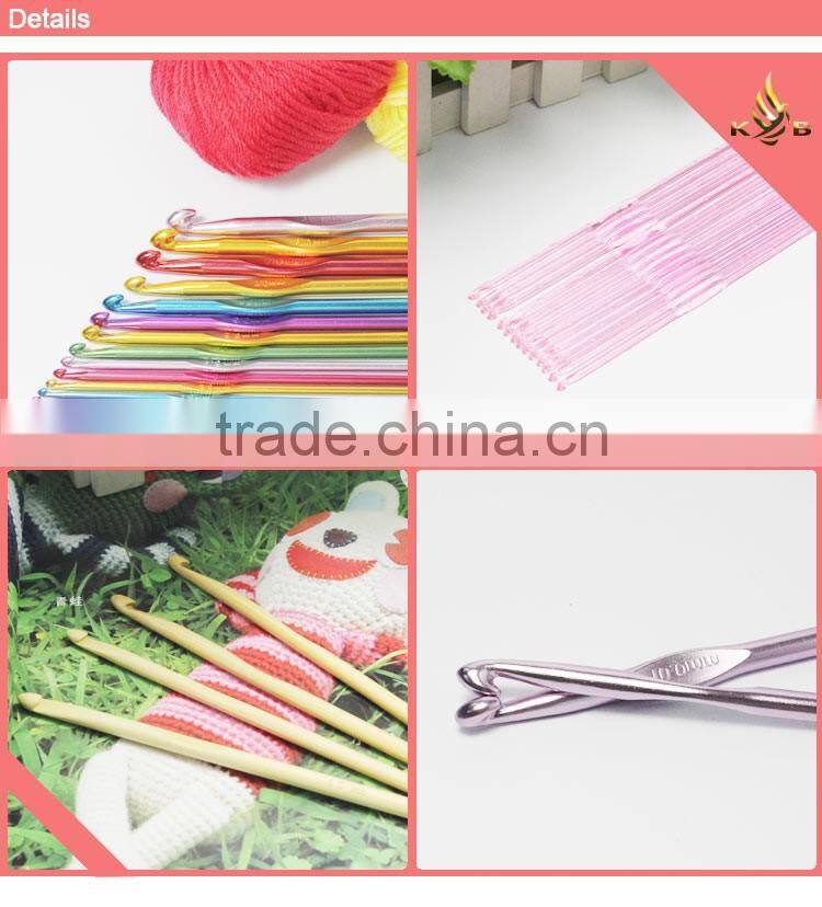 Colorful metal crochet hook DIY craft knitting needles metallic crochet hook