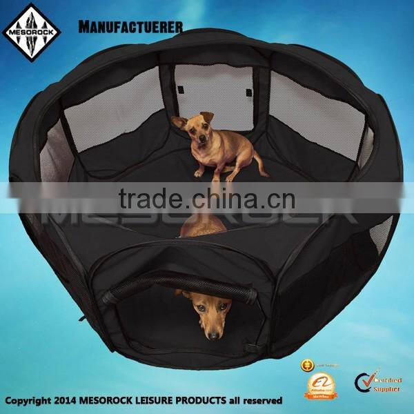 Pop up indoor&outdoor breathable folding exercise pen pet kennel dog cage
