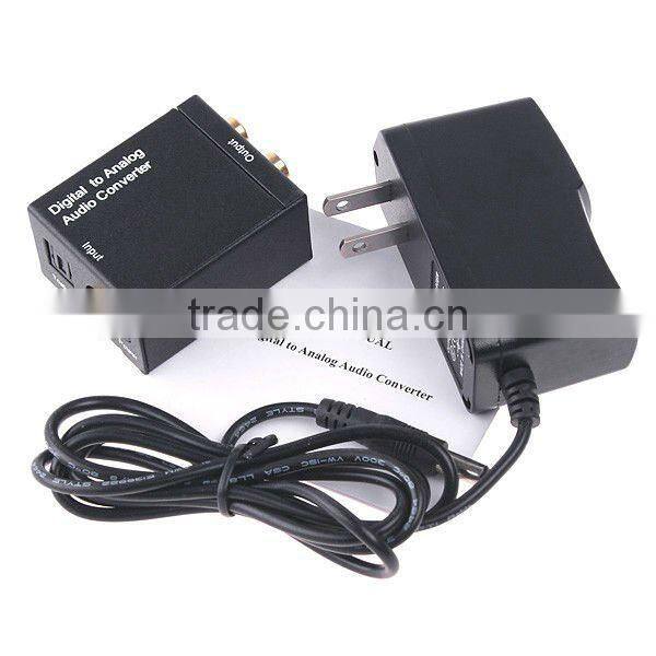 Digital Optical Coaxial Toslink to Analog RCA Audio Converter