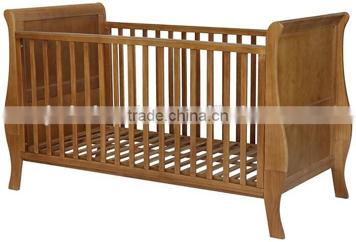Wholesale Natural Pine Wood Baby Cribs Baby Bed