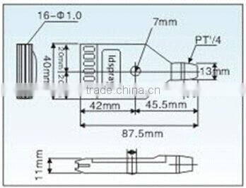 Double holes stainless steel SS windjet blow off spray air nozzle
