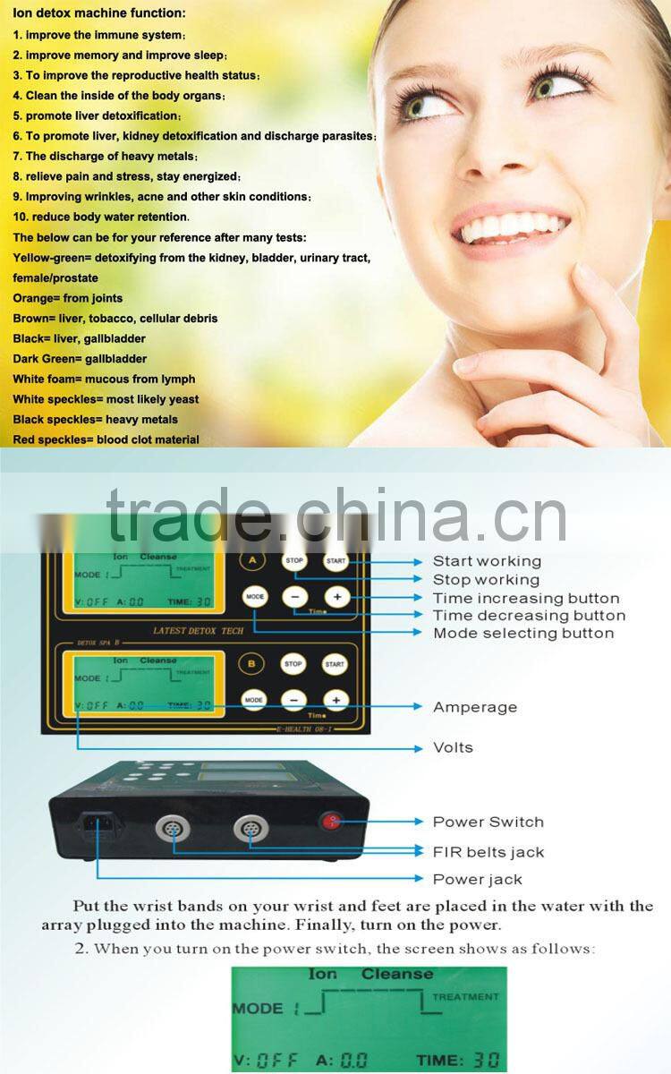 Best selling products body ion cleanse detox foot bath foot spa machine
