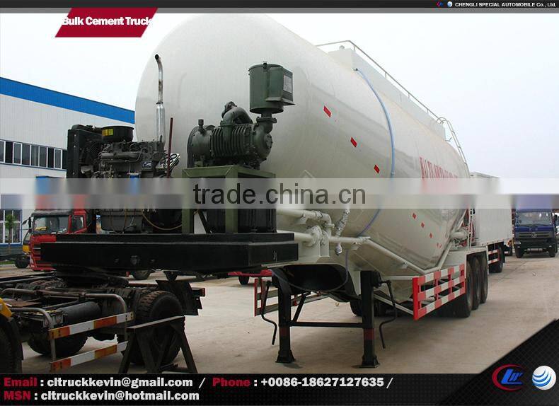 60000 liters dry powder bulk concrete tanker trailer