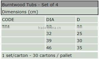wooden barrel burntwood tub&wooden flower pot/planting pot&wooden barrels for sale