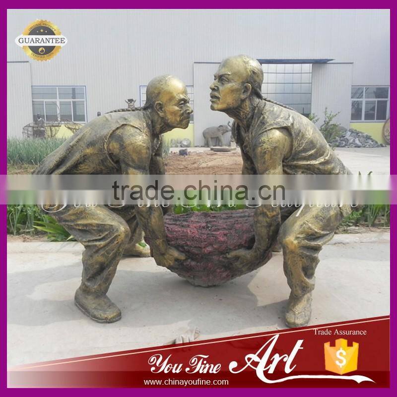 Brass street man statues for sales