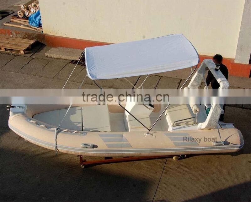 Rialxy 4.8m 16ft PVC or Hypalon Fabric Semi-rigid Inflatable Boat