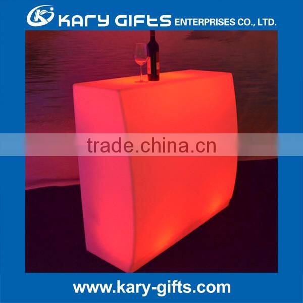 commercial used led furniture plastic light up led bar counter