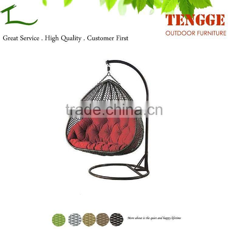 YH-7102 Hot sale 2 person rattan swing basket rattan basket chair