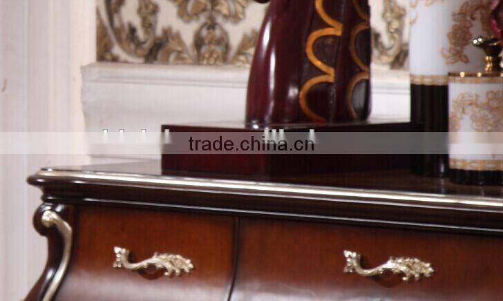 High Quality Dessing Table and Chair, Exquisite Wood Carving Dresser with Mirror, Bedroom Furniture Dressing Table (BF01-ML034)