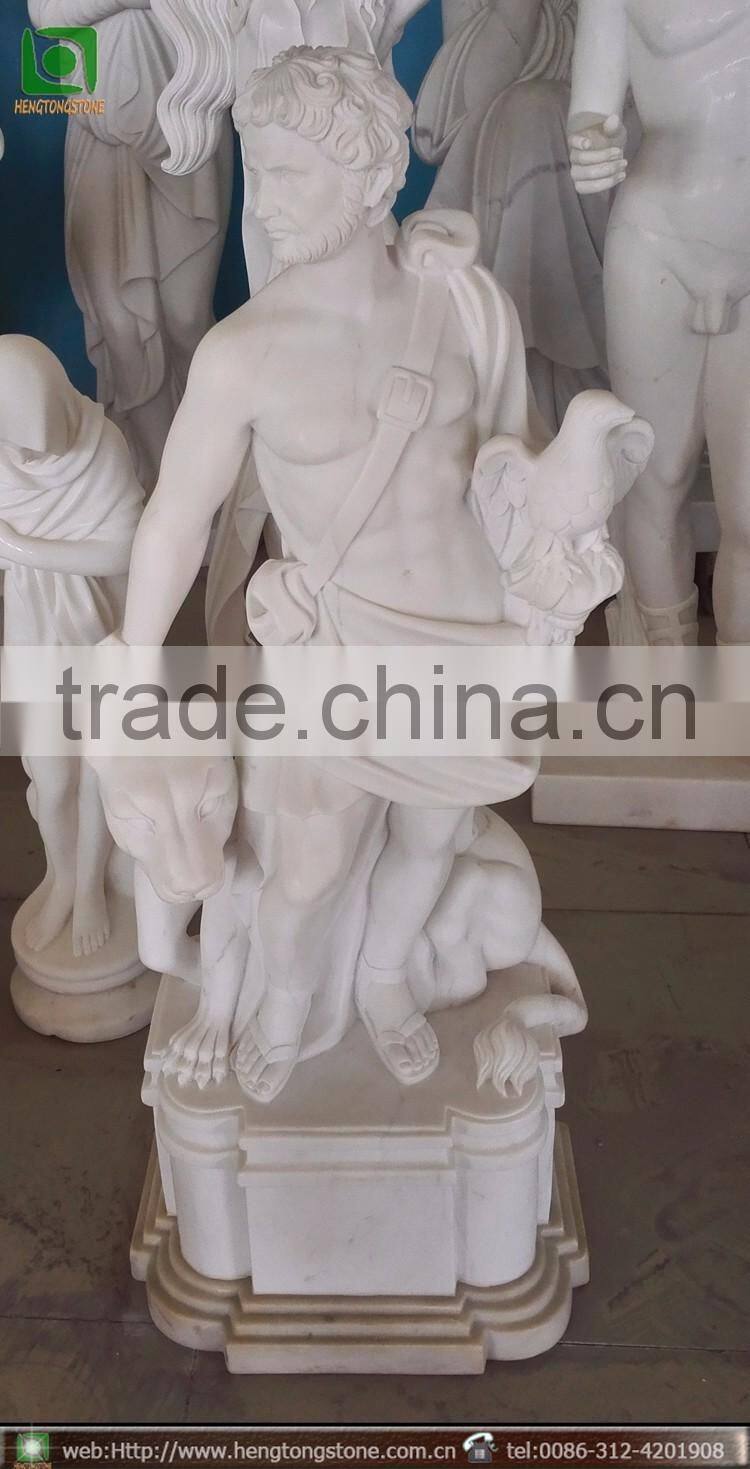 Garden Warrior With Tiger Statue