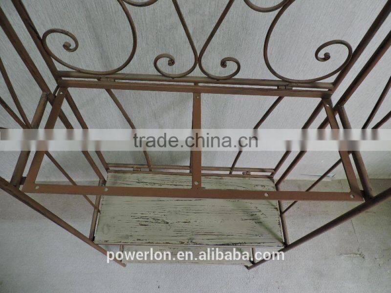 2015 New Design Antirust 3-tier wooden Folding Shelf