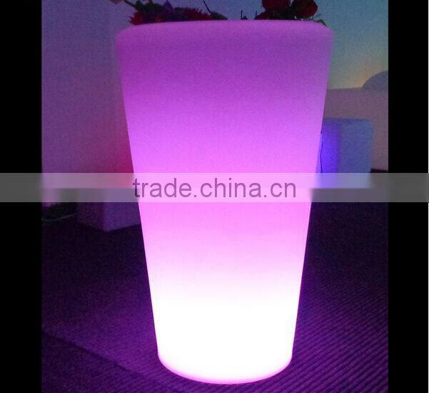 Led Round flower pot/Fashionable rechargable led flower pot/Glowing flower pot