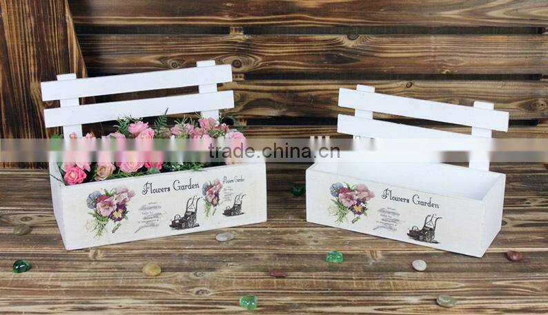 Hot Sale garden decoration flower box, shabby chic flower pot