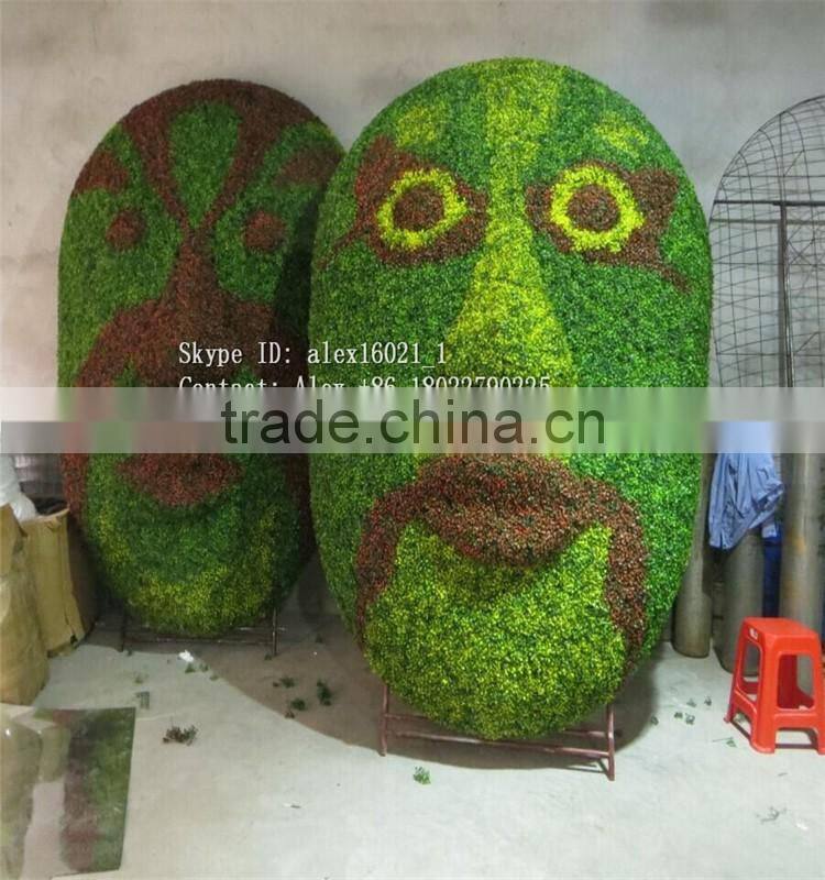 SJ20172542 hot sale manufacturer artificial grass japanese cartoon topiary animal