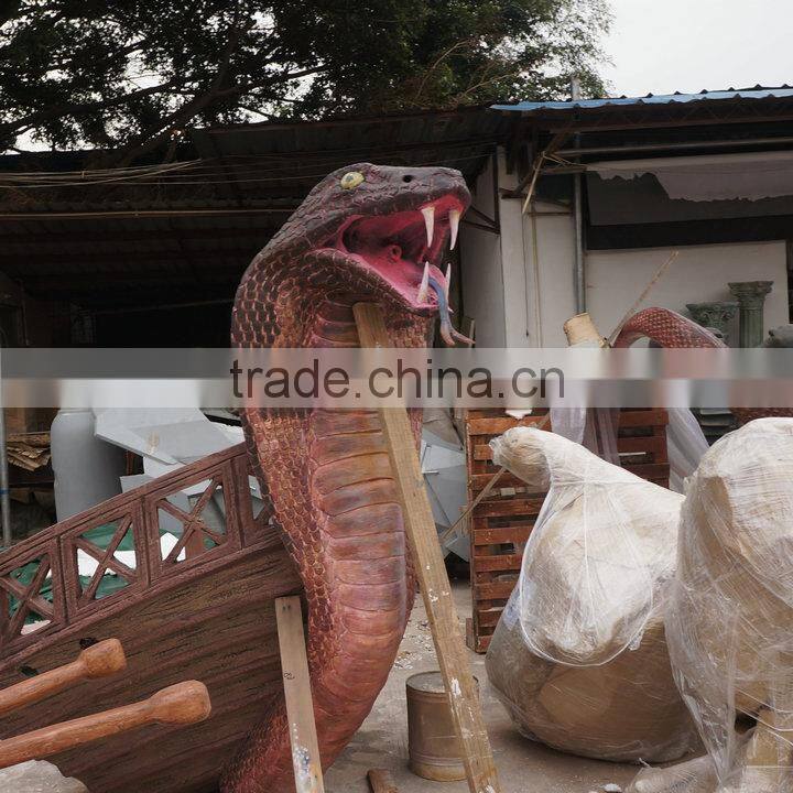 Zoo or playground park giant snake sculpture decoration