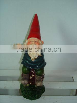 Polyresin Labor Dwarf Decorative Garden Statue