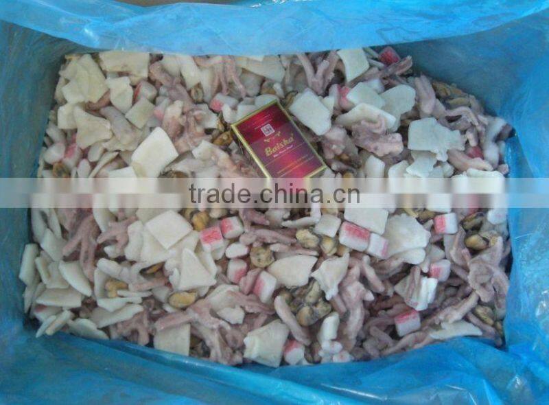frozen seafood mix(squid, shrimp, octopus cut, crab stick, mussel meat)
