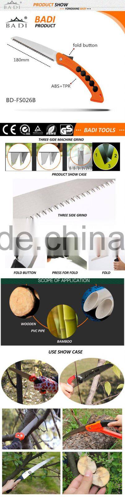 ABS and TPR handle pruning band folding hand saw