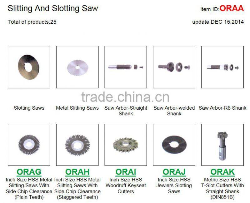 6'' HSS Circular Saw Blade slitting disc cutters slot mill cutting grooving blade for plastic metal Cutting