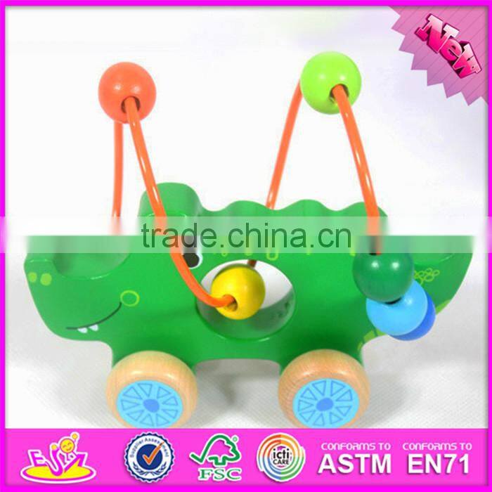 2017 new design educational kids play wooden toy bead maze W11B135