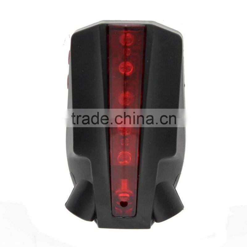 2016 new Outdoor 5 LED 2 Laser Bike Bicycle Rear Tail Lamp Bicycle LOGO Projection Lights