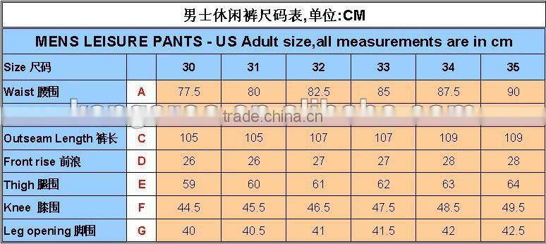 New arrival leisure street wear trendy regular cut washed cotton mens chinos