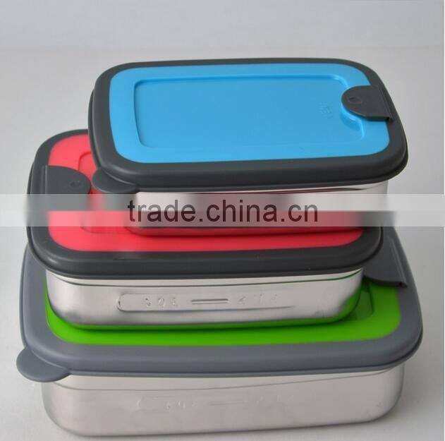 fresh kitchen stainless steel and PP material bbq food container