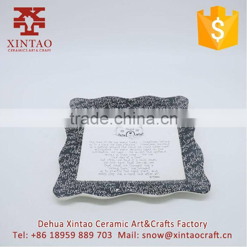 2016 new design hot sale factory supply square ceramic bakeware,ceramic baking beansceramic baking tray