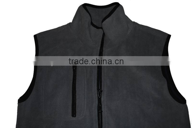 Polar Fleece Professional Manufacturer ! men's sleeveless cheap fleece jacket 100%polyeter polar fleece 180g compounded jersey