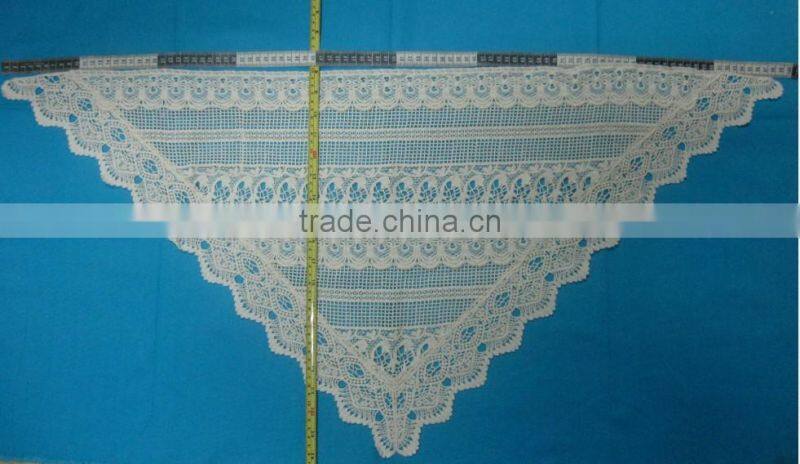 2014 cotton crochet lace winter triangle scarf