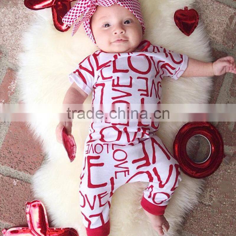 YF71236 autumn 2017 newborn clothing love letter printing baby clothes