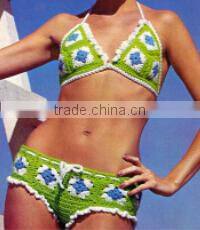 Sexy Hot One Piece Swimsuit Push Up Bikini Hollow Crochet Knitting Bikini