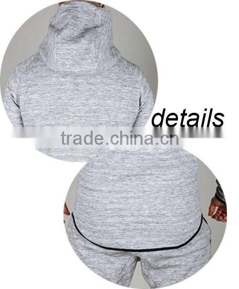 custom logo tracksuit popular tri blend curve bottom tracksuit for men