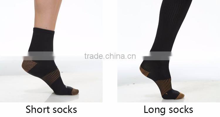 High Quality Free Sample Anti-Bacterial Brethable Compression Copper Socks